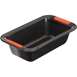 Форма для випікання Le Creuset, антипригарна, прямокутна, 23,5x13,5 см, стійка до закваски, карбонова сталь, антрацит/помаранчева