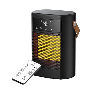 Електричний обігрівач 1500W з осциляцією, захистом від перегріву та перекидання - тихий, швидкий, для дому та офісу