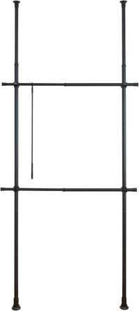 WENKO Telescopic Wardrobe System Hercules Basic Black