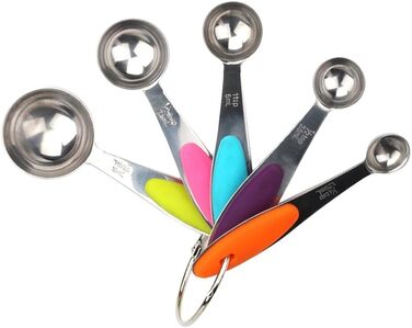 10-Piece Stainless Steel Measuring Cup and Spoon Set for Baking, Cooking, Kitchen Helper