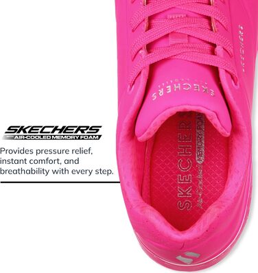 Жіночі кросівки Skechers UNO Night Shades, рожевий колір, матеріал Durabuck