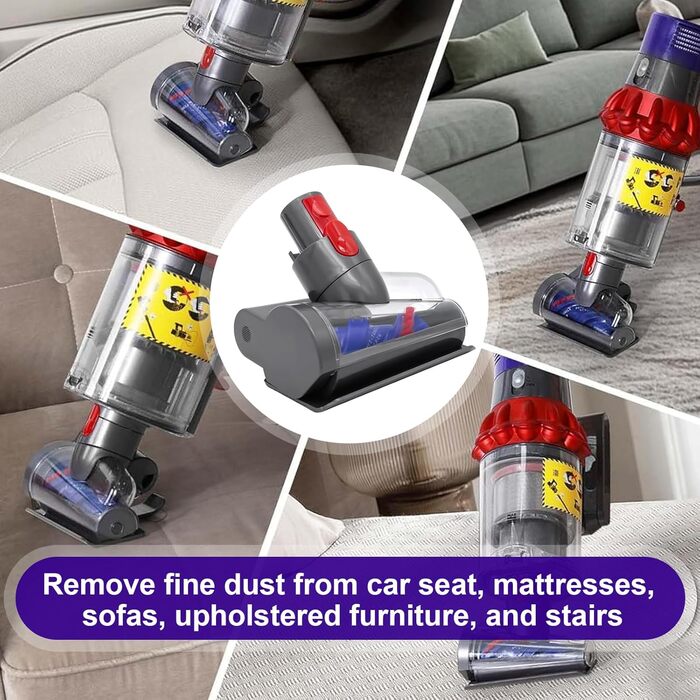 Насадка-щітка для пилососів Dyson V15, V11, V10, V8, V7 - антизаплутувальна щітка для килимів та матраців