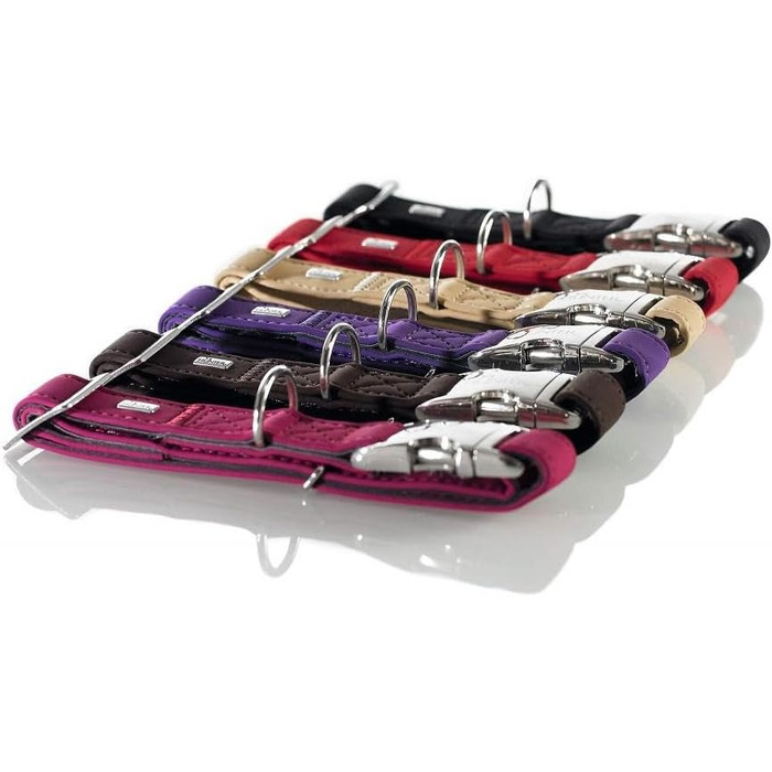 Нашийник для собак HUNTER SOFTIE ALU-STRONG, штучна шкіра, алюмінієва застібка, чорний, розмір M