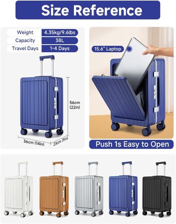 Чемодан ручної об'єм Sea Choice з відділенням для ноутбука 15.6