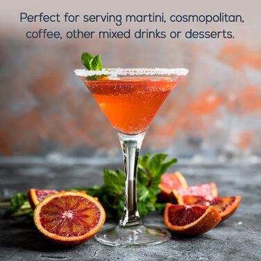 Набір мартіні склянок CRYSTALIA Premium, 4 шт, 175 мл, без свинцю, для коктейлів, Cosmopolitan, підходить для миття в посудомийній машині