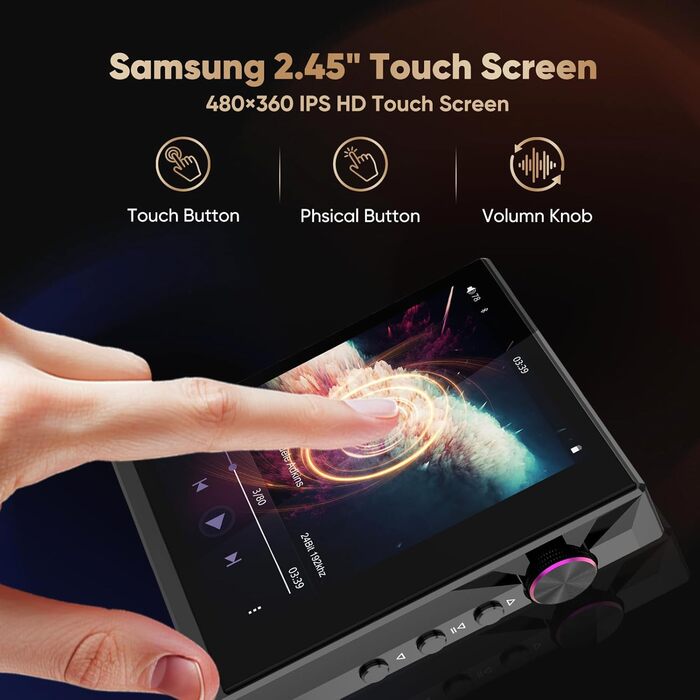 Hidizs AP80 PRO-X: Аудіоплеєр Hi-Res з підтримкою MQA, Bluetooth та двома DAC-чипами ESS9219C (білий)