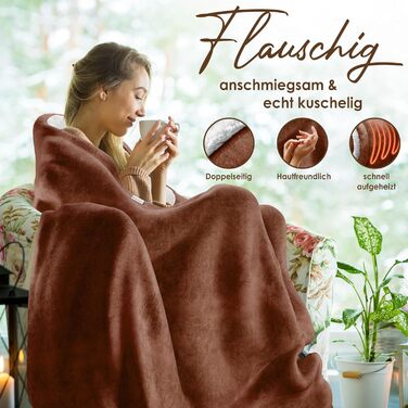 Електрична грілка KESSER® 200x180 см з автовимкненням | Двостороння, 9 температурних режимів, з таймером та цифровим дисплеєм | Для ліжка, дивана | Можна прати до 40°C