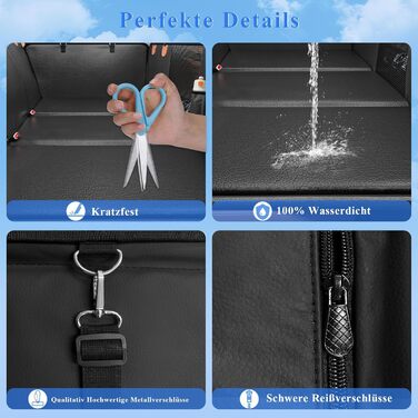 Накладка на сидіння автомобіля для собак, водовідштовхувальна, з жорсткою основою, для SUV, позашляховиків та мінівенів (помаранчевий)