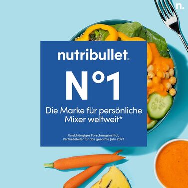 Nutribullet personal blender, the most powerful blender for a single serving, 1000 watts and quiet motor, 900 ml Tritan Renew cup, vibrant touch controls, Dark Grey 1000W Dark Grey