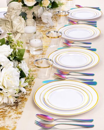 Набір столових приборів на 12 осіб, 60 предметів, чорний, з нержавіючої сталі, з високим блиском, придатний для миття в посудомийній машині, елегантний, з ножем, виделкою, ложкою, для дому, вечірки, ресторану