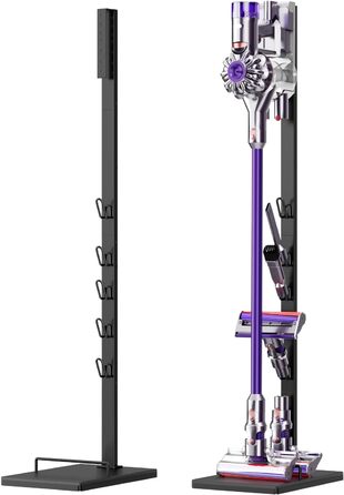 Підставка для пилососа Dyson – сумісна з V15, V12, V11, V10, V8, V7, V6 – автономна з кріпленням для аксесуарів – економія місця, без свердління