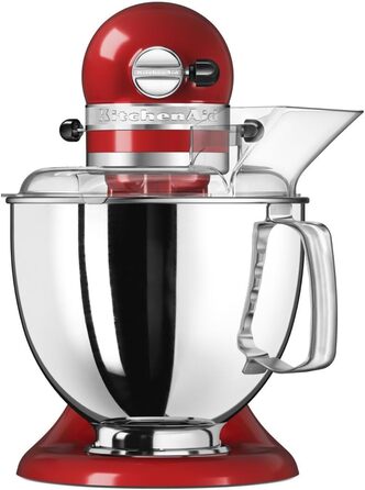 Кухонний комбайн KitchenAid Artisan Empire Red: тістоміс, блендер, насадки, 4.8 л, 2 чаші з нержавіючої сталі