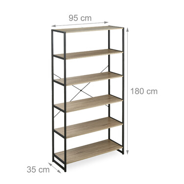Relaxdays 6-Tier Industrial Storage Rack