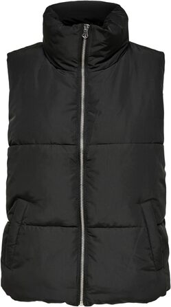 Жіноча жилетка JDY Daen Puffer Weste, чорна, розмір XL - тепла стьобана куртка без капюшона
