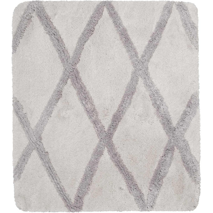 Homie Living Bath Mat, Non-Slip and Washable Fluffy Rug with Soft Pile, San Bosa (60 x 100 cm, Beige Grey) Beige Grey 60 x 100 cm