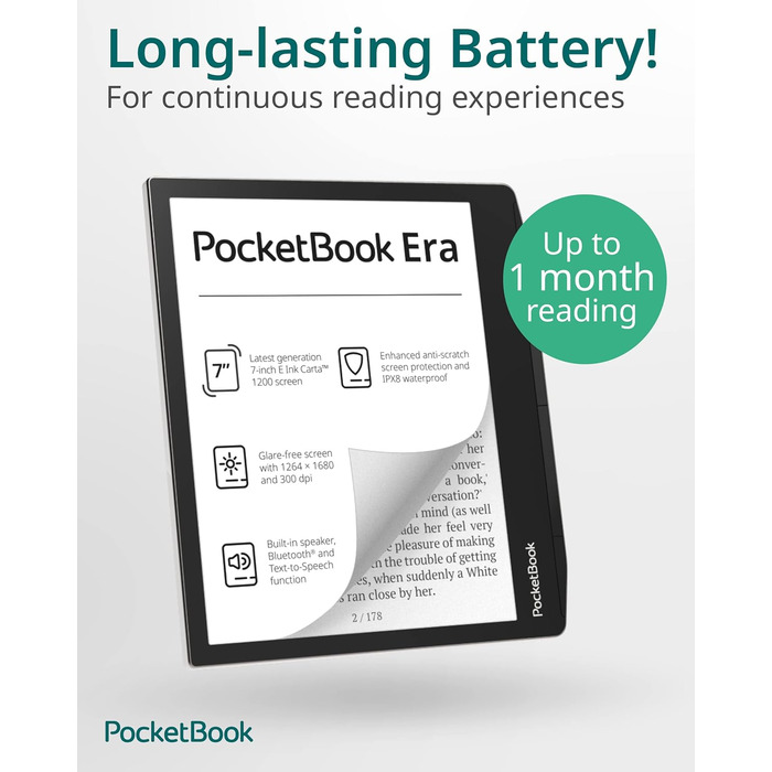 PocketBook Era Stardust Silver: 7-дюймовий електронний ридер 16GB срібного кольору