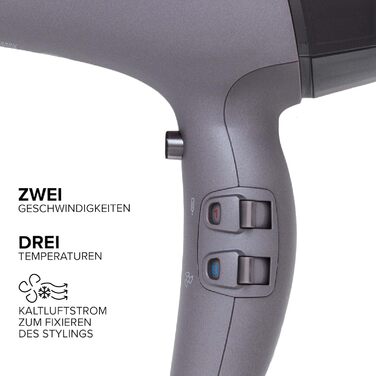 Професійний фен Bellissima Ceramic&Argan Oil з керамічним покриттям та олією аргану, 2300 Вт, іонізація, холодний обдув, 3 режими, 2 насадки, дифузор