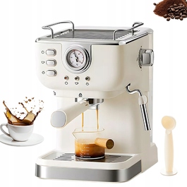 Автоматична кавомашина Bedee, тиск, 1050 Вт, біла