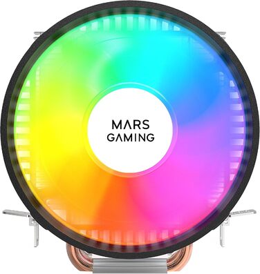 Mars Gaming MCPUARGB: RGB-охолоджувач для CPU з 2 тепловими трубками, 130W, PWM, тихий
