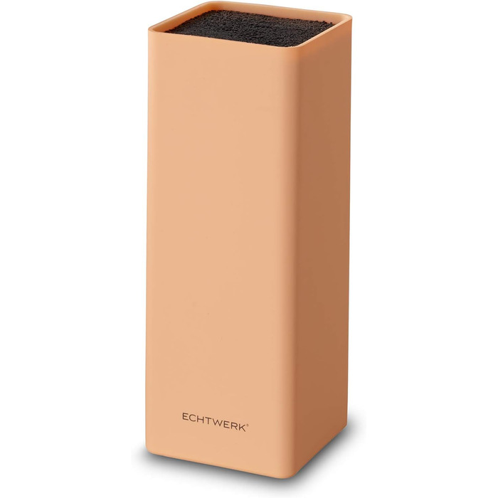 Echtwerk Universal Knife Block, Knife Holder, Kitchen Knife Organizer, practical knife stand, space-saving knife storage with brush insert, flexibly configurable, salmon pink, 30 cm
