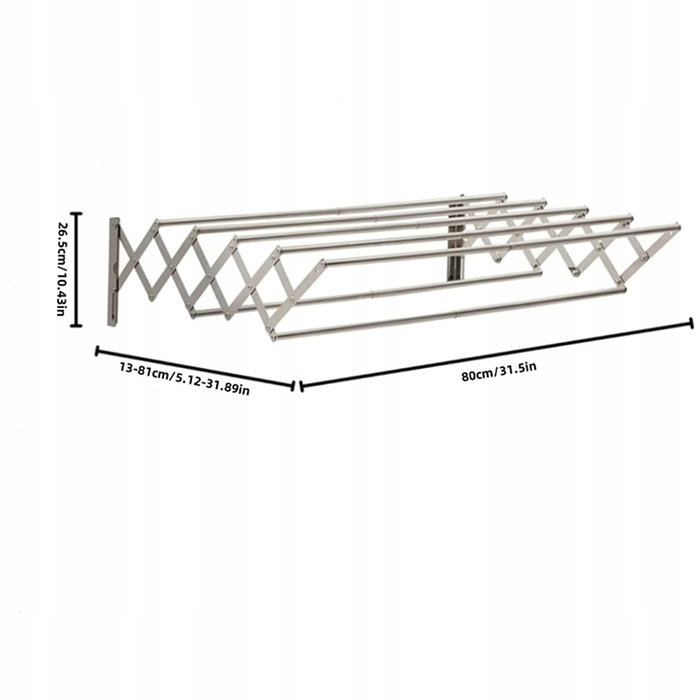 Складана сушарка для одягу, для використання в приміщенні та на вулиці