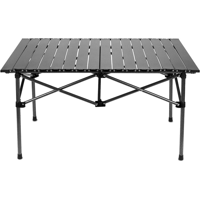 Складний стіл QWORK® для кемпінгу, подорожей, пікніка 95x55x50 см, чорний
