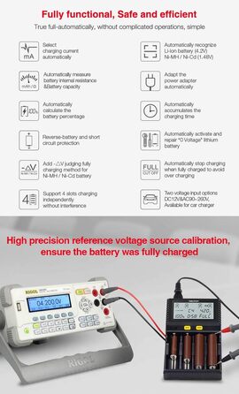 Зарядний пристрій LGIDTECH C4 MiBOXER для акумуляторів 18650 з автозарядкою та LCD дисплеєм (AA, AAA, C, 26650, 16340, 18500, 18350, 17670, RCR123, Li-ion, IMR, INR, ICR, NI-MH, NI-Cd, LiFePO4)