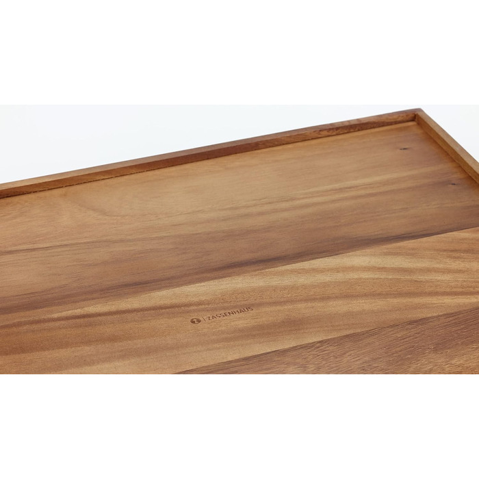 Zassenhaus Serving Tray Wood | rectangular | with carrying handles | 53×41×7cm | Tea Tray | made of sustainably grown acacia wood (pack of 2)