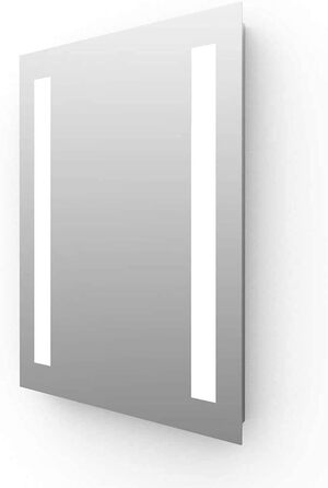 Елегантне дзеркало для ванної кімнати з LED-підсвічуванням 40x60 см, холодне біле світло, енергозберігаюче, настінне