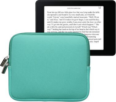 Чохол для eReader kwmobile - Neopren, захисна сумка, 17 x 12 x 2 см, підходить для 6' - 6.8' eReader, м'ятно-зелений