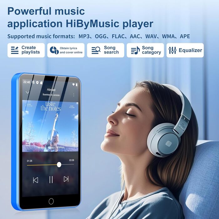 MP3 плеєр 80GB Bluetooth WiFi, 4.0