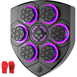 Музична боксерська машина AHWOiHS з LED-підсвіткою, 9 швидкостей та 9 режимів тренування для дітей та дорослих