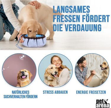 PET ARENA килимок для нюхання собак - інтелектуальна іграшка для собак, велика, блакитна, миється, регулюється розмір