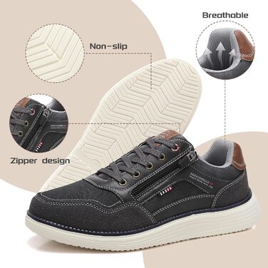 ARRIGO BELLO Чоловічі кросівки для активного відпочинку: легкі, зручні, для туризму та бігу. Розміри 41-46 (B Grey, 43 EU)