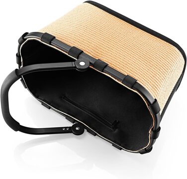 Сумка-шопер Reisenthel CarryBag XS – Стабільний шопер XS формату з практичною внутрішньою кишенею – Елегантний та водовідштовхуючий дизайн (Рафія, Чорний)