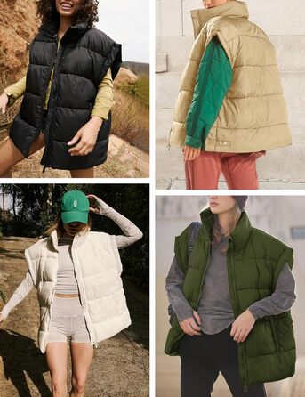 Легка степкова жилетка Fengbay з пухом та стоячим коміром для осені та зими (Чорний, M)