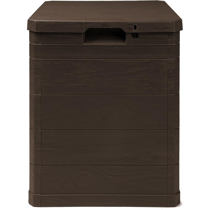 Скриня для зберігання Ondis24 Madera Mini 90л, дерев'яна текстура, з замком, коричнева