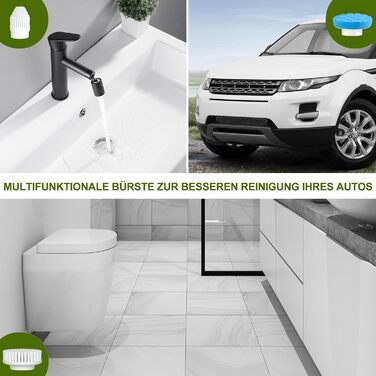 Електрична щітка для чищення, портативна, з обертанням, акумуляторна, 5 насадок, для миття дисків, плитки, ванної, кухні, підлоги, кутів, вікон та авто