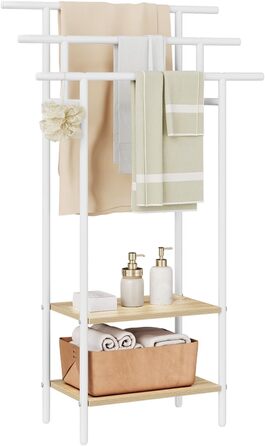 Підставка для рушників EUGAD з 3 полицями, з металу та ДСП, для ванної кімнати