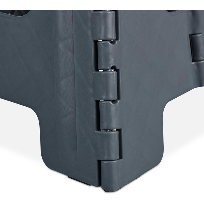 Складний табурет Relaxdays для кемпінгу, дитячий табурет для ванни, сірий, до 150 кг, пластик