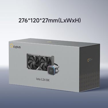 AIO рідинне охолодження ПК з цифровим дисплеєм, 360мм, для AMD AM4/AM5 та Intel LGA 115X/1200/1700/1851 (Iota L24 BK)