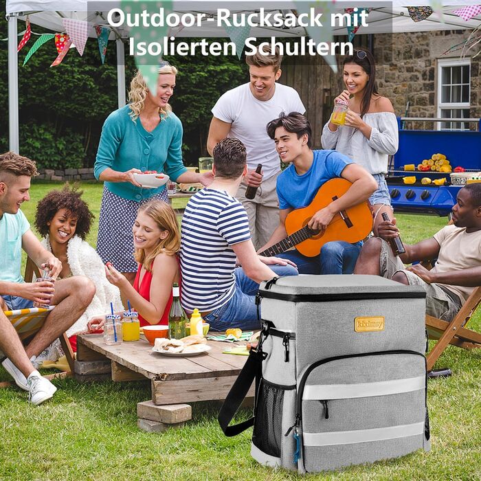 30L Cooler Bag Large Foldable - Cooler Bag for Food & Drinks, Picnic Bag, Insulated Thermal Bag, Cooler Bag Car for Beach/Picnic/Camping/BBQ