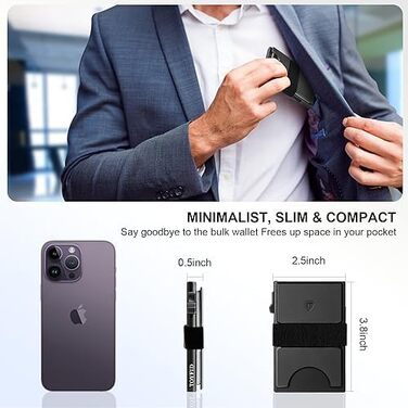 Елегантне металеве картхолдер для 12 карт з RFID захистом (алюміній, сірий)