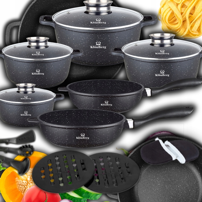 Набір кастрюль KlönBerg KB-4026, 17 предметів