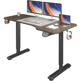 Електричний стіл Dripex з регулюванням висоти, 160x75x(71-117) см, для home office, горіх+чорний