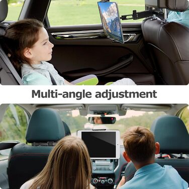 Тримач для планшету Carehabi в авто: універсальний, висувний, для iPad, Samsung Tab, Switch, Fire HD та інших пристроїв 4-12.9 дюймів