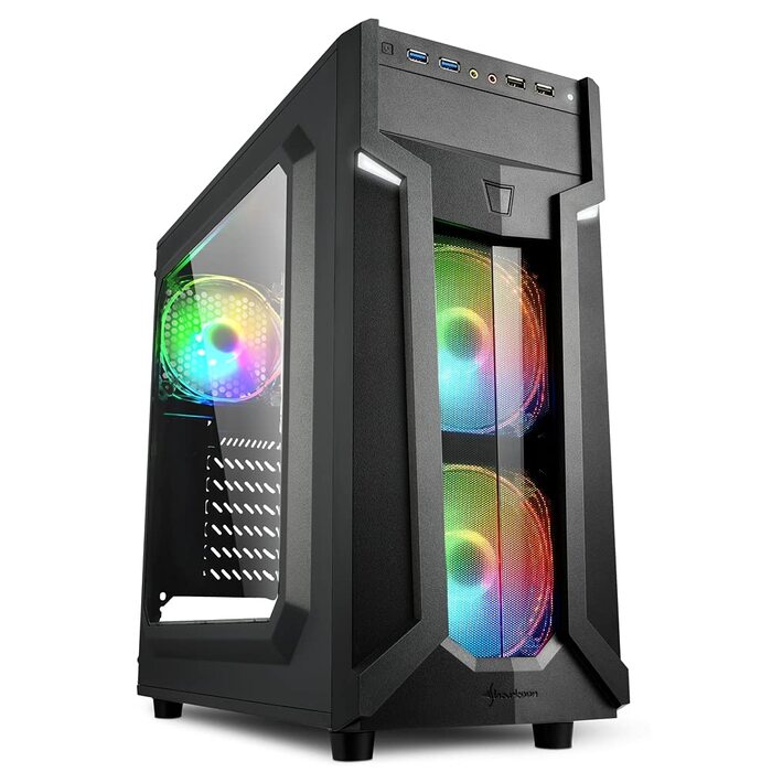 Корпус ПК Sharkoon VG6-W RGB - ігровий, з підсвічуванням RGB