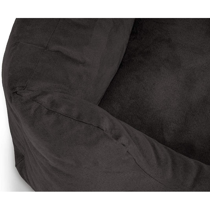 Knuffelwuff Dog Bed Dreamline in Velour XXL 120 x 85cm - removable cover - easy to clean - for large, medium and small dogs (Black, L 155 x W 105 x H 30 cm)