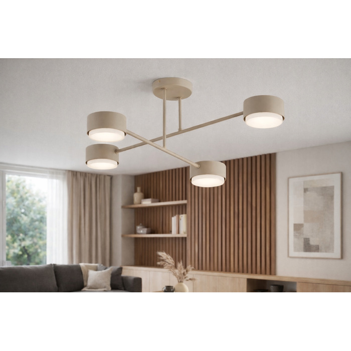 Підвісна люстра Elko-Lighting Mono Ecru 4 точки світла GX53