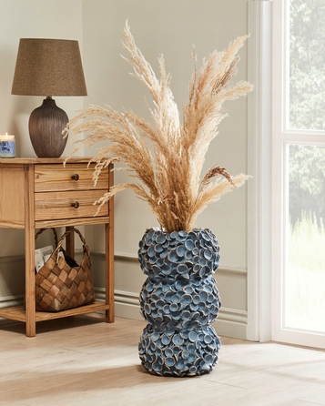 Керамічна ваза для квітів MUZAKI, 52 см, синя